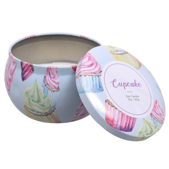 🧁 Cupcake Soy Candle w Decorative Tin Fresh Picked - Picture 2 of 9